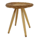 1970 Jan Kalous Beech an Rattan Side Table by ULUV,Czechoslovakia