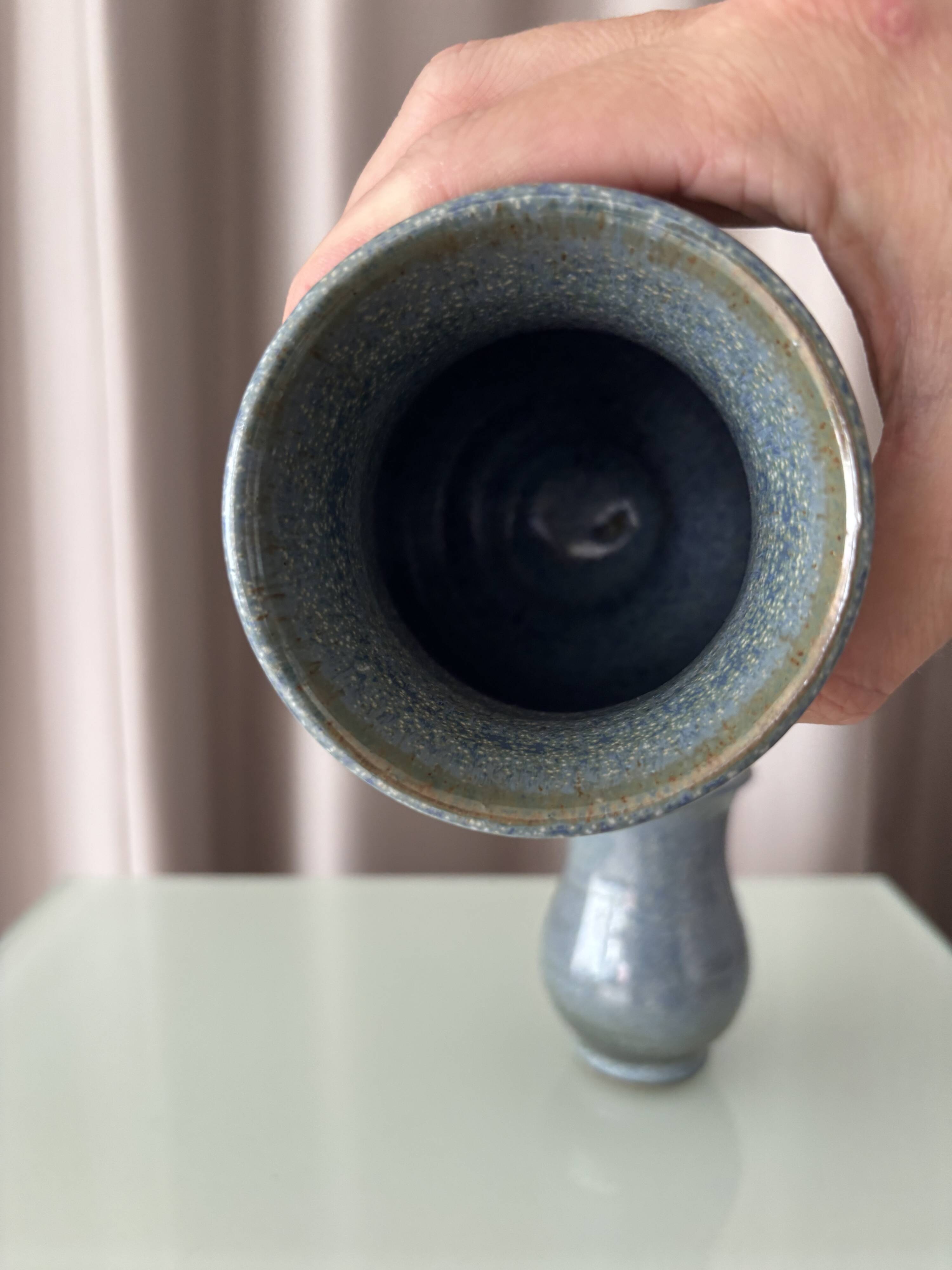 Pair of Belgian Studio Pottery Vases – Handmade