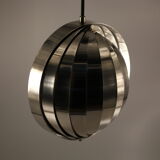 Ceiling lamp moon spiral chrome space age vintage spain 70's