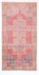 4x7 Vintage Pale Red Geometric Turkish Rug, 117x228Cm