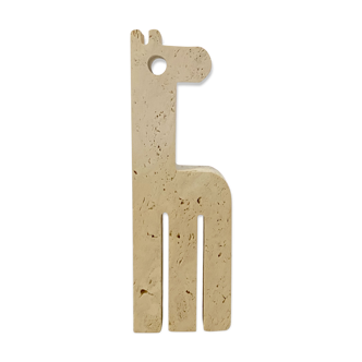 Modernist giraffe in travertine, by Fratelli Mannelli of the 60s and 70s