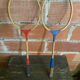 Pair of Vintage Wooden Badminton Rackets from the 1950s #D574