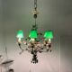 Vintage Tole Ceramic Flower Chandelier 1950’s