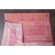 Vintage Turkish Hand-Knotted Wool Cotton Pink Runner Rug 80x365