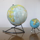 World map globe globe sheet metal tripod taride maps 60s 70s