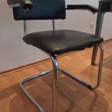 Office chair with a chrome design