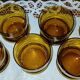 Set of 6 amber glasses from the 70s.
