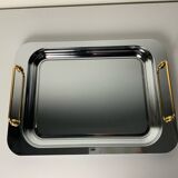 Metal and brass tray