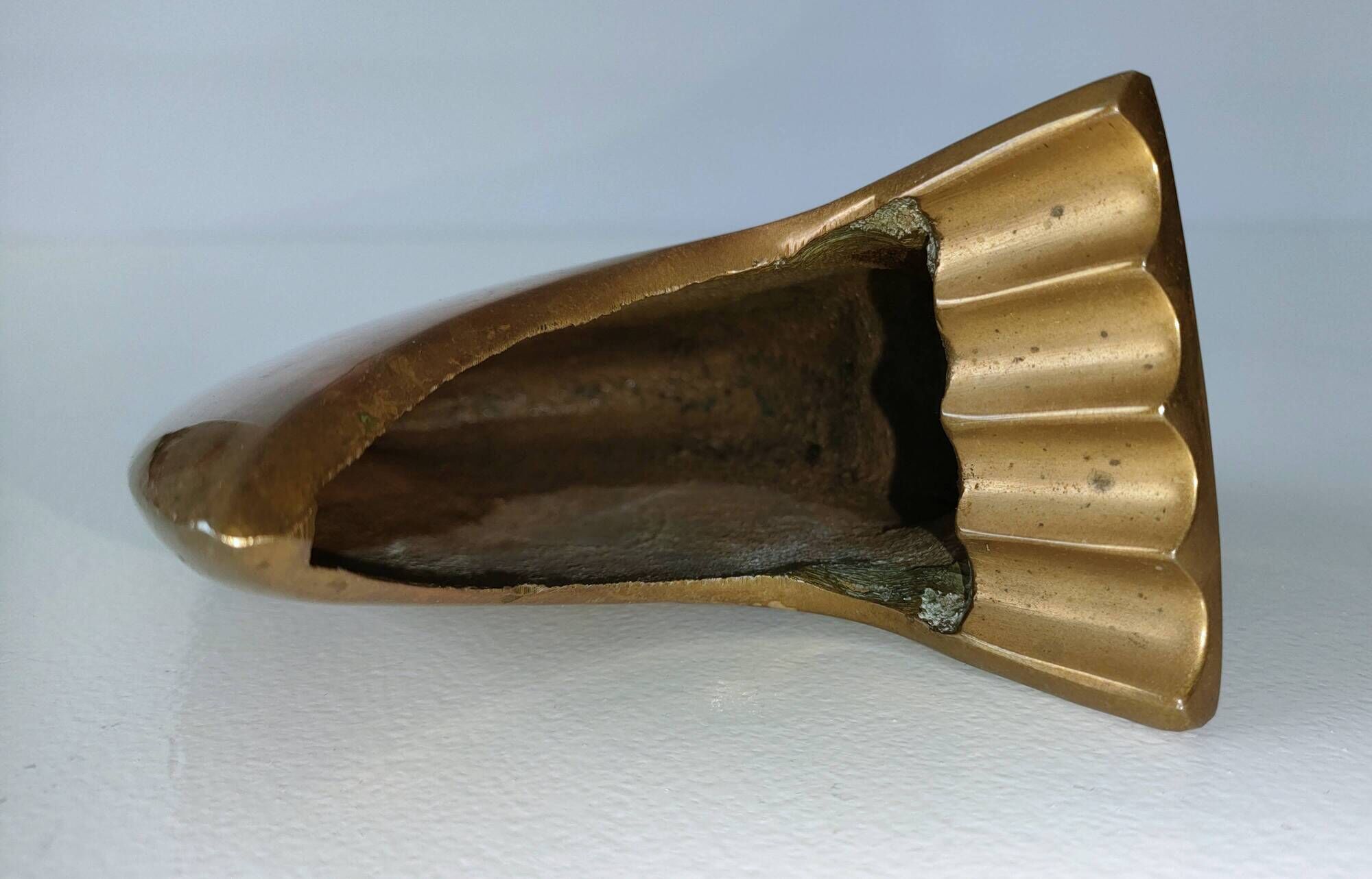 André Bloc - Sculpture/Modernist Ashtray Angel Fish - 50s - Bronze