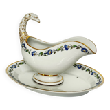 KPM Berlin porcelain sauce boat with tray | Early 19th century