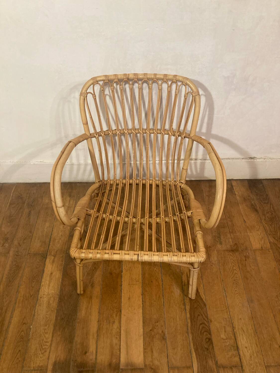 Vintage rattan armchair