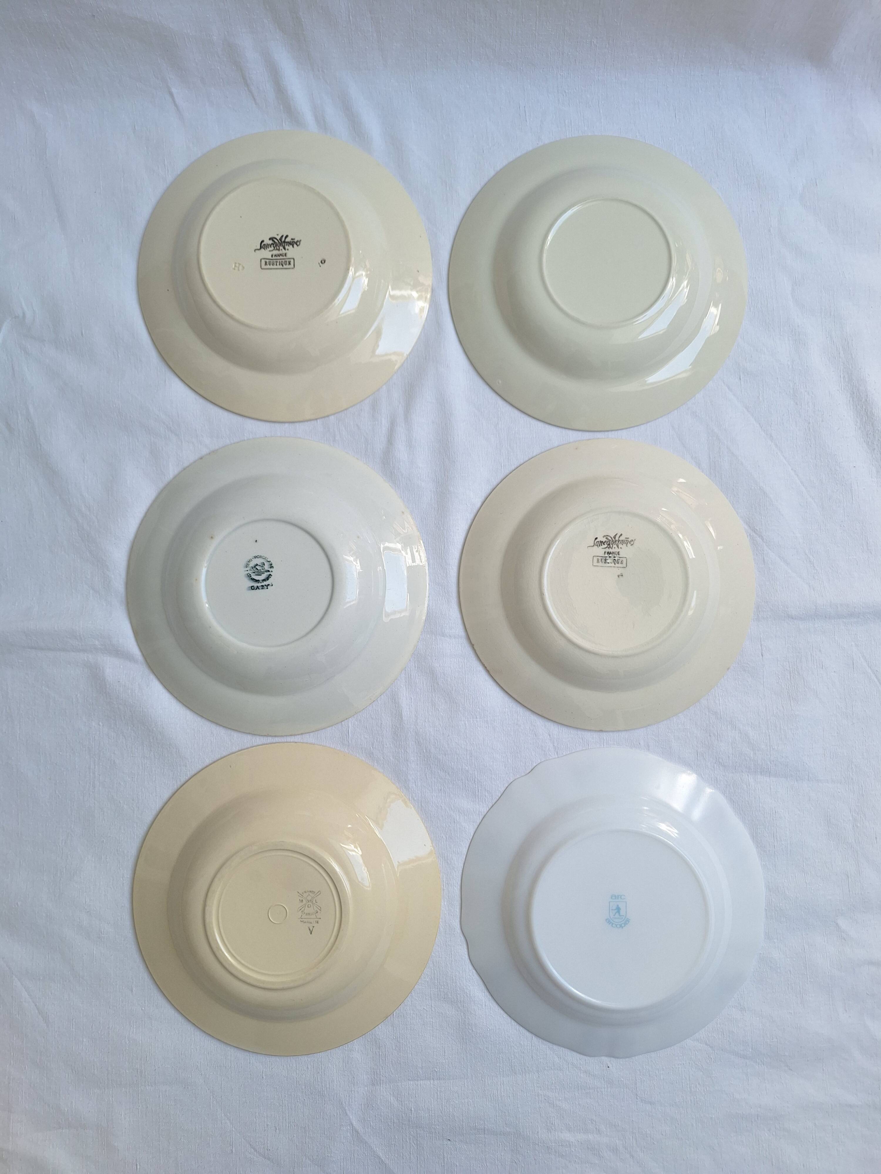 Vintage soup plates