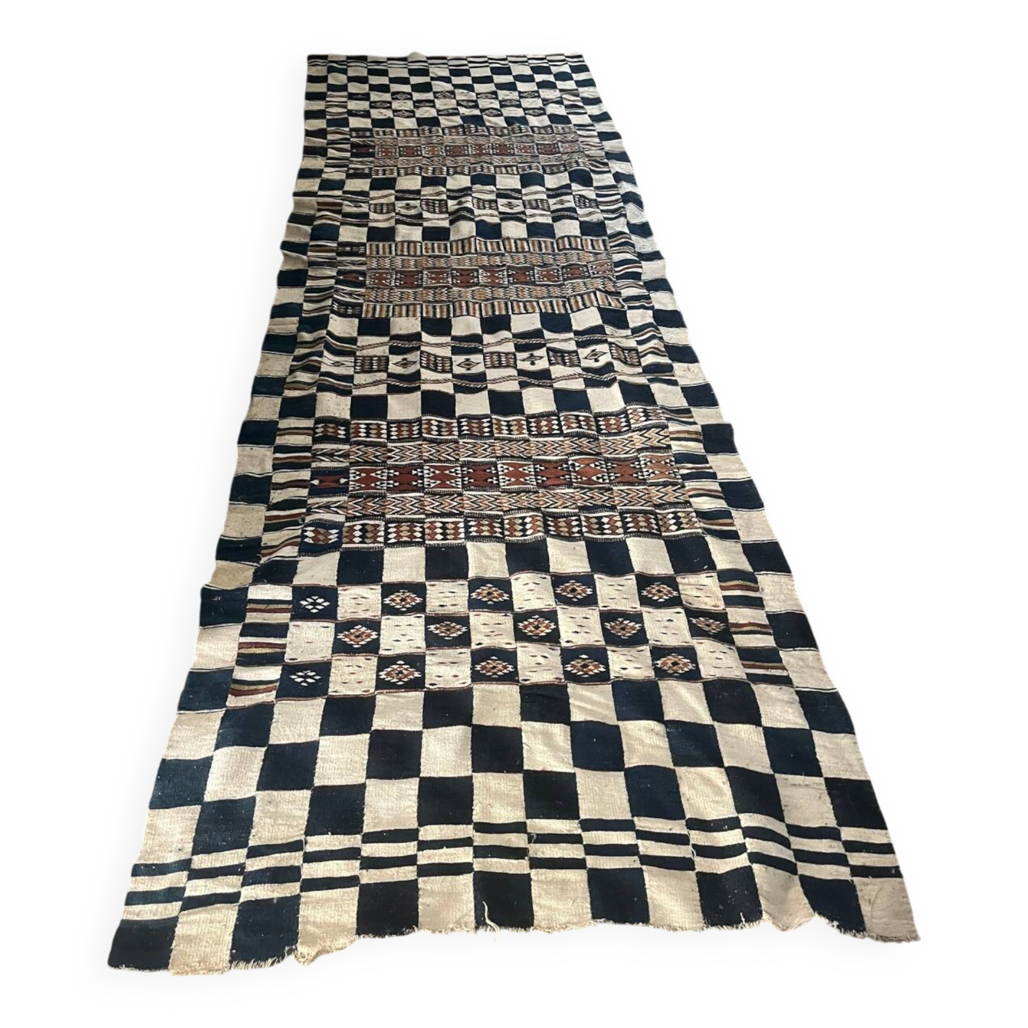 Vintage Berber hallway rug