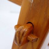 Vintage Brutalist solid pine coffee table from the 70s