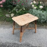 Vintage rattan coffee table