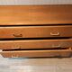 Vintage 1950 oak chest of drawers with pyramidal drawers