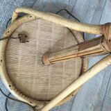 Floor lamp 60s bamboo rattan