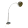 Very large curved floor lamp in chrome metal - 1970.