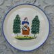 Plat dessert faience St Clément décor personnage