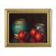 Still life with apples and ceramics by Dalens, 1921