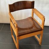 Chaise vintage en bois courbé Schell