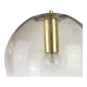Suspension boule en verre fumé et laiton Limburg, Allemagne, années 1970