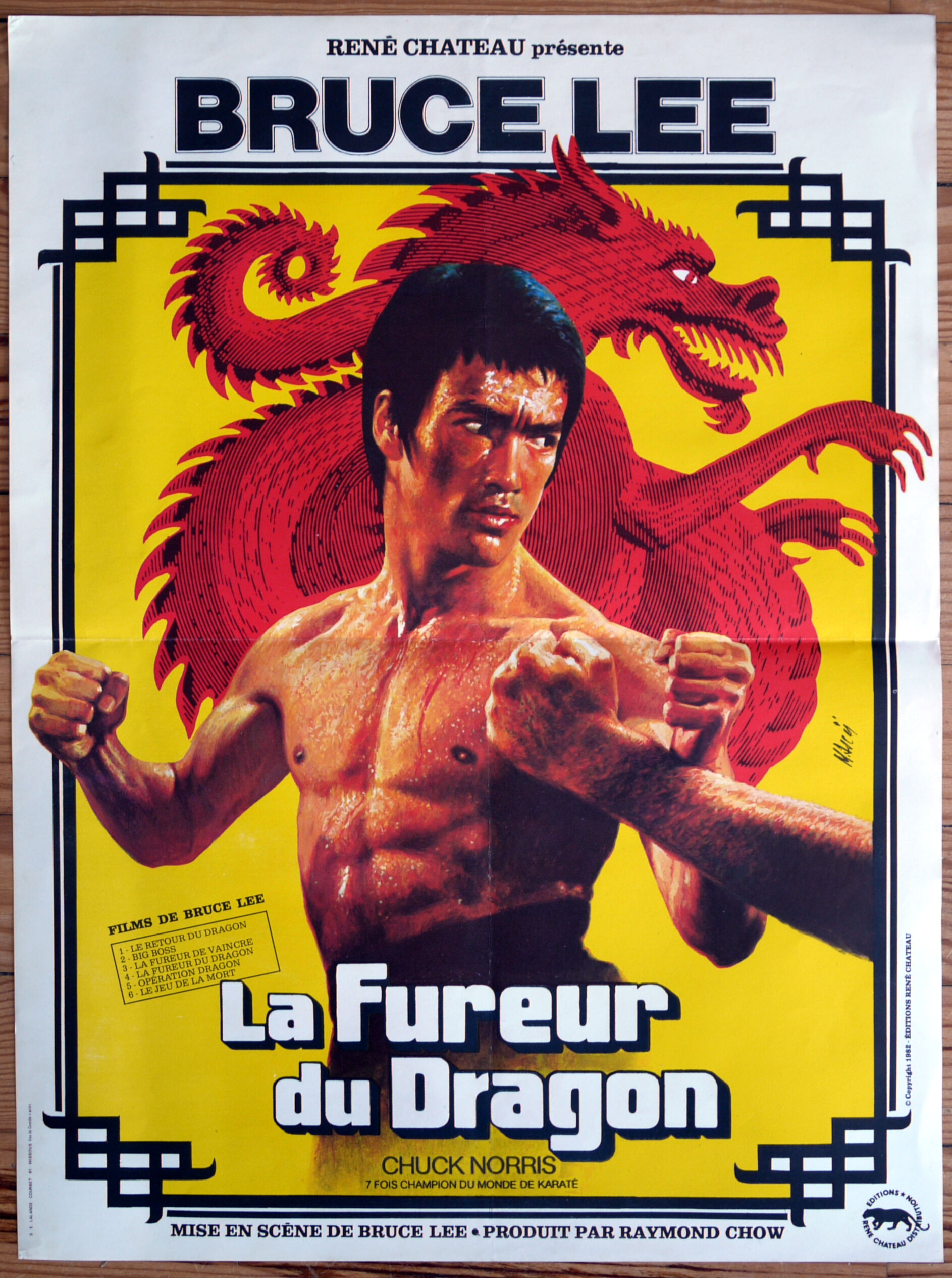 Original movie poster "The Fury of the Dragon" Bruce Lee