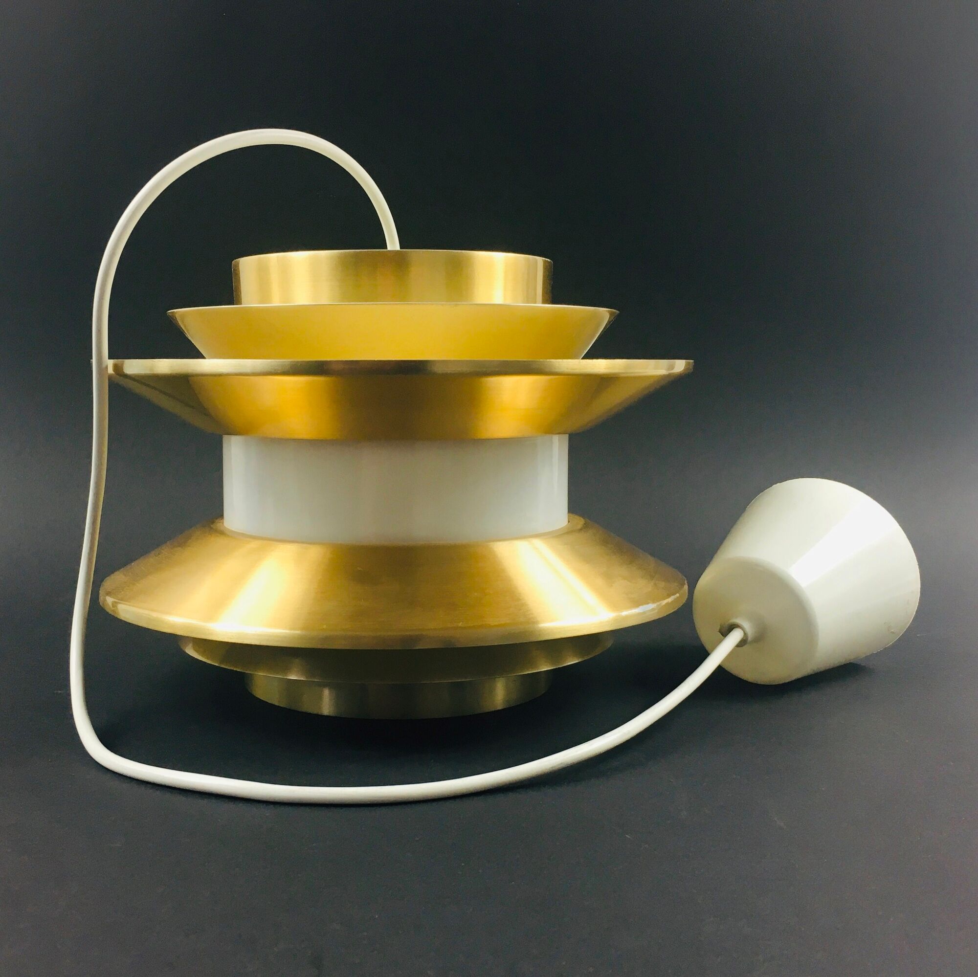 Mid-Century Labelled Trava Ceiling or Pendant Lamp by Carl Thore for Granhaga, Sweden, 1970s