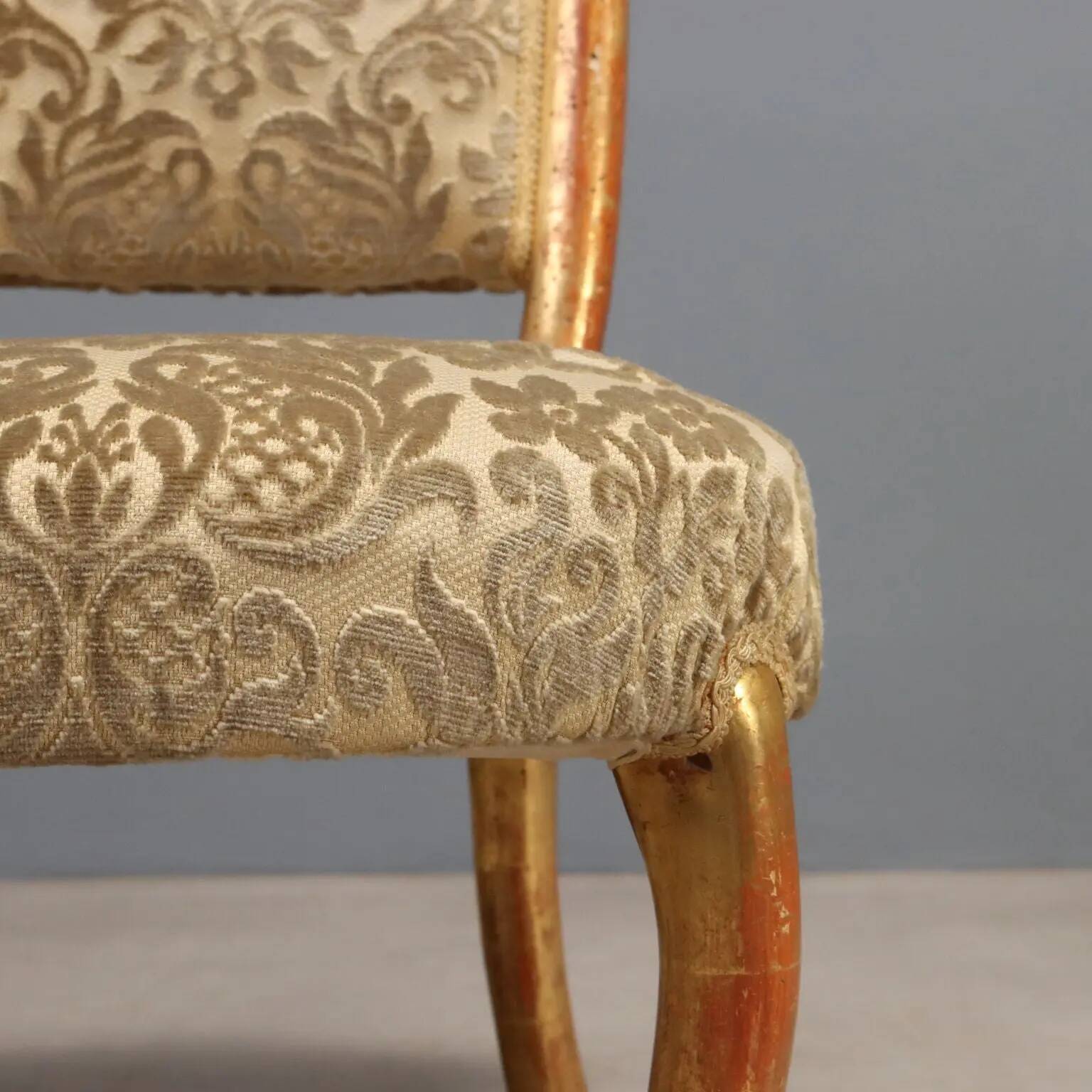 Antique Louis-Philippe armchair in wood, Italy, 19th century