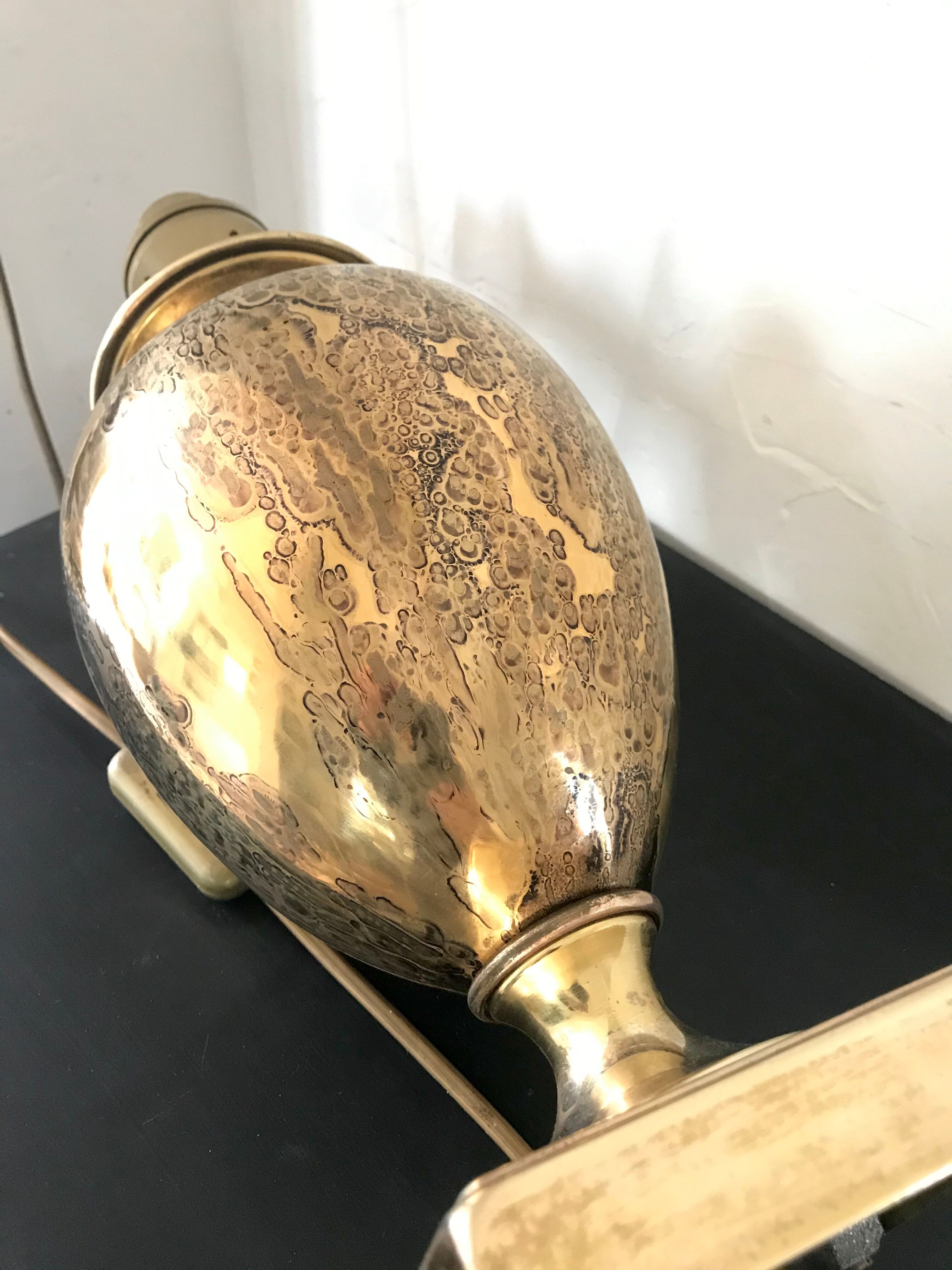 Vintage brass lamp by Le Dauphin