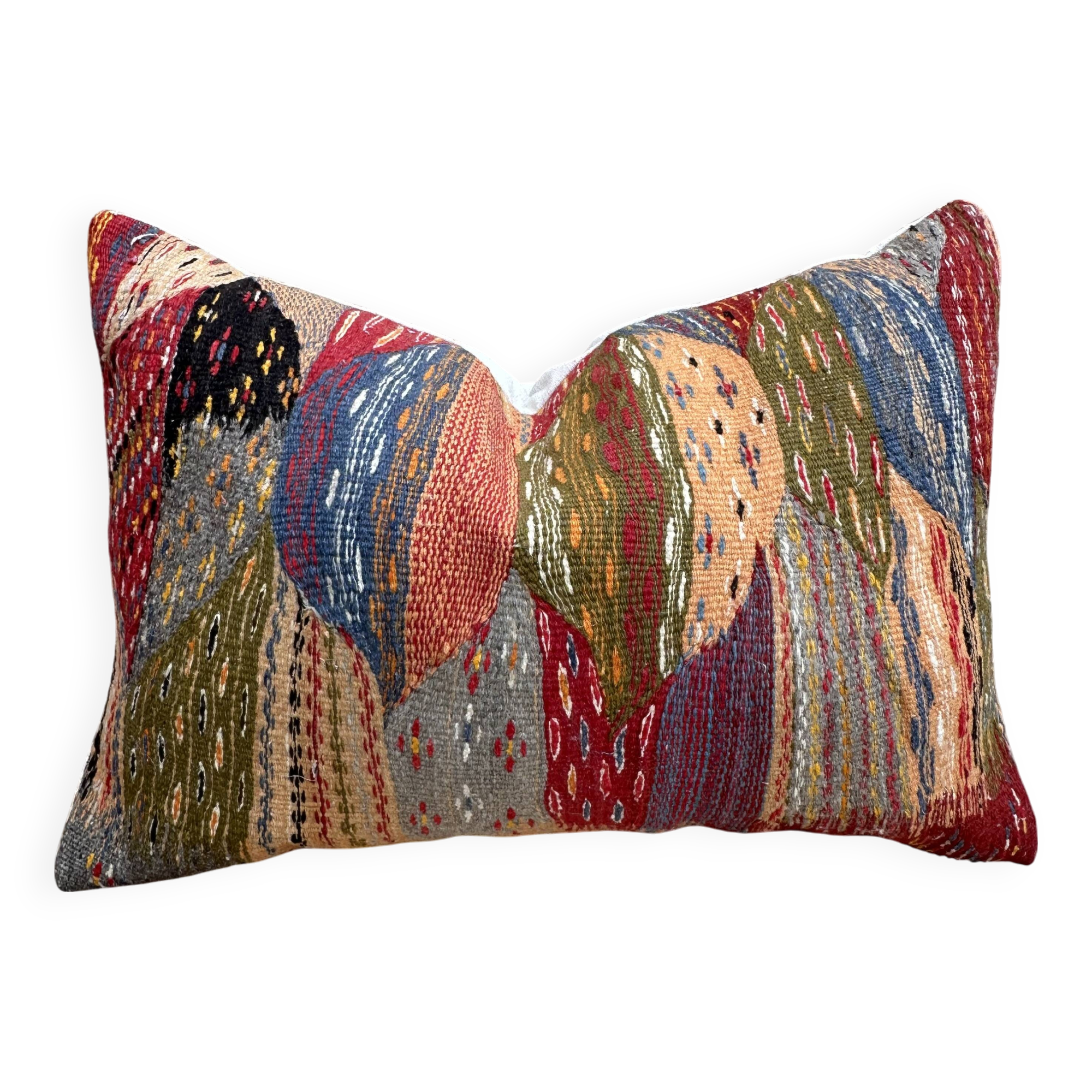 Magnifique coussin Kilim berbère vintage du Maroc