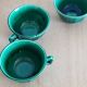 Ensemble de 4 tasses vertes années 60