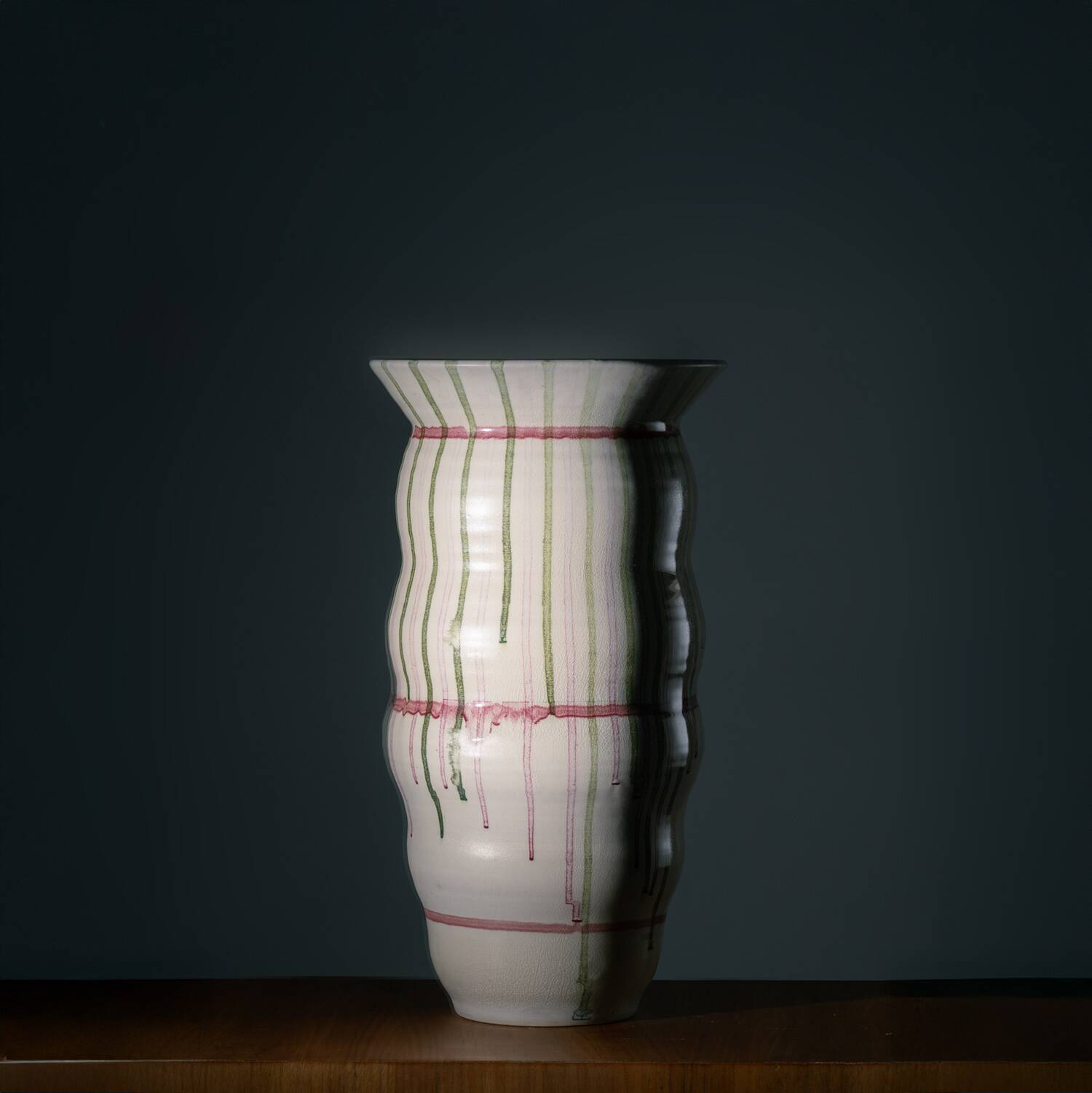 Mobach studio pottery XXL 46 cm large ceramic vase, The Netherlands, 1991