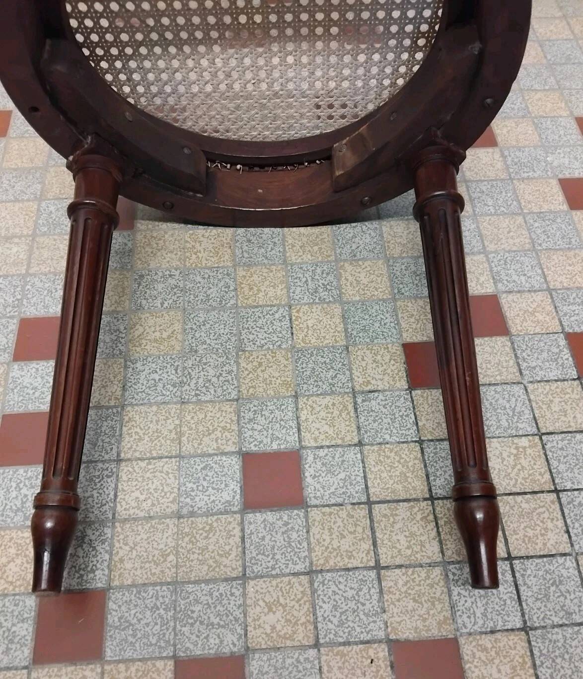 Antique Louis XVI Style Chair with Caned Seat
