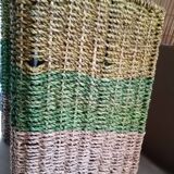 Porte revues en paille tressée style scandinave