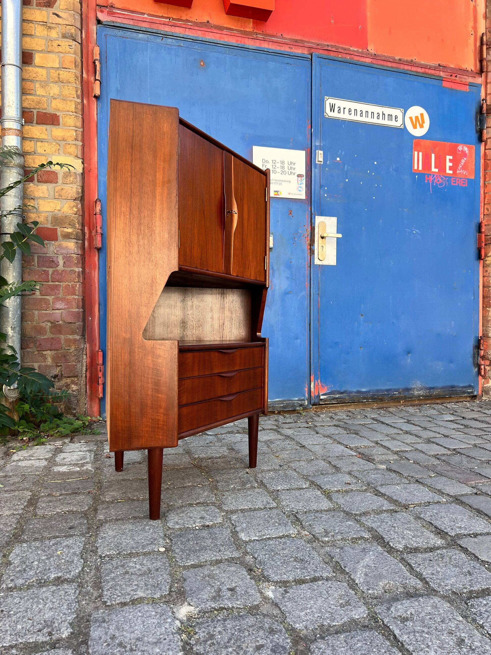 Teak Corner Cabinet by Omann Jun