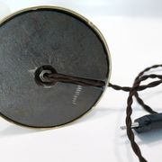 "swan neck" lamp in bronze and brass from 1900