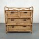Chest of drawers 4 rattan drawers
