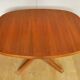 Oval baumann table with extensions from the 60