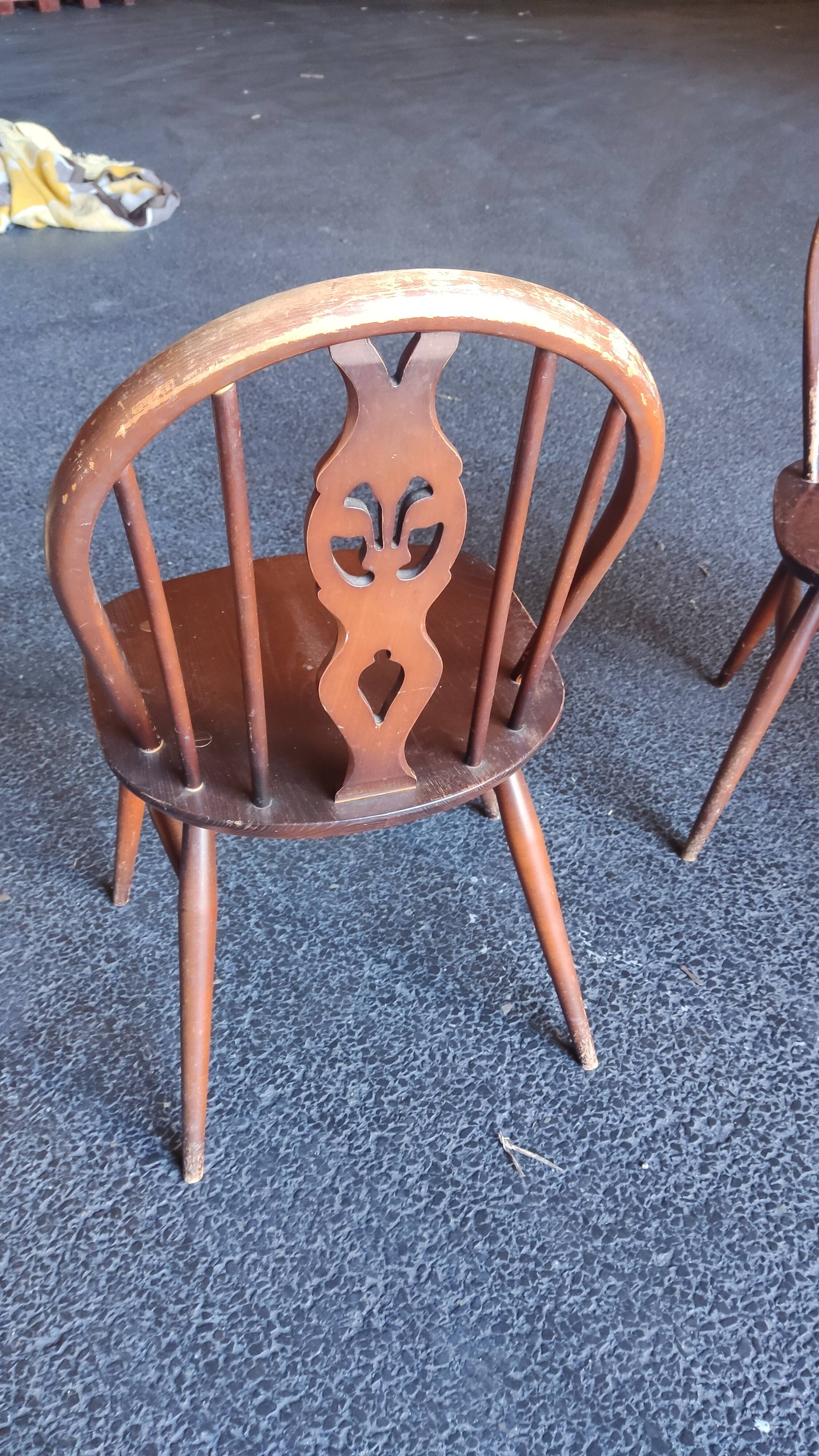 Série de 4 chaises Ercol des années 60