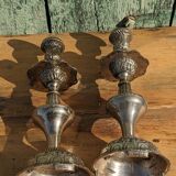 Pair of silver candle holders