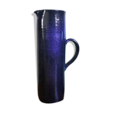 Blue enamelled sandstone pitcher
