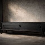 Vintage Mid-Century Scandinavian Modern Dark Oak Sideboard, 1960s