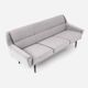 Sofa skagen silver velour, scandinavian design