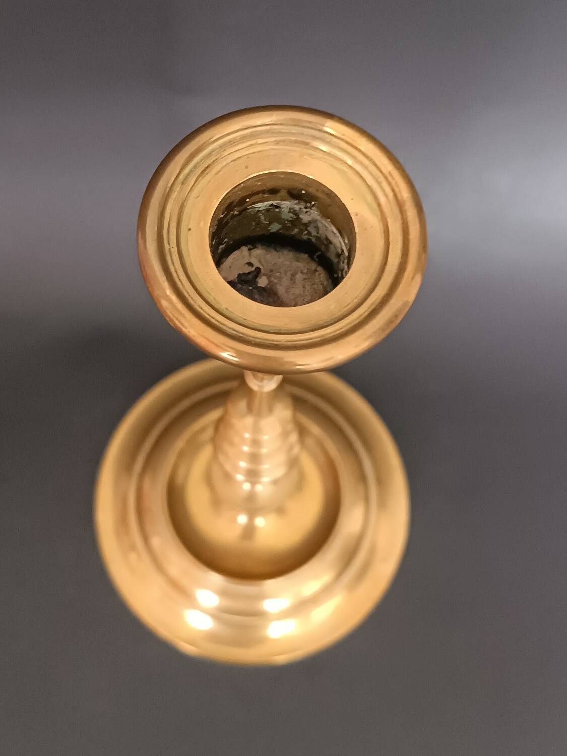 Pair of brass candlesticks