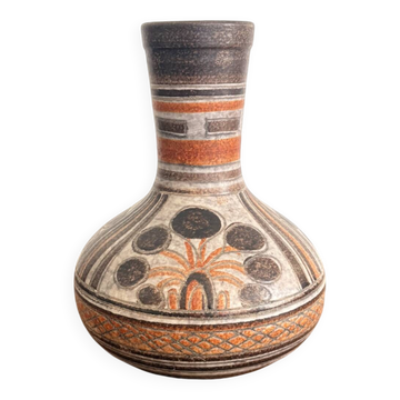 Italian Vase Ars Ceramic Italy 1950 Tuscan Design Fat Lava Etruscan