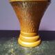 Old vase sandstone décor chisled beige brown 70s vintage