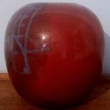 Signed blown glass vase dated and numbered