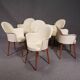 Set of 6 Sintesi Gogo chairs with wooden legs by Marcello Ziliani, 1990s