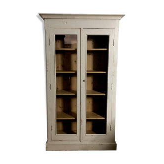 Former window buffet - aged white patina